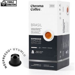 Chroma Coffee Brasil 10 Adet Nespresso Uyumlu Kapsül Kahve