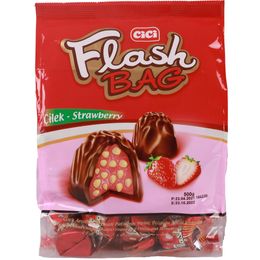 Cici 500 gr Flash Bag Çilekli Çikolata