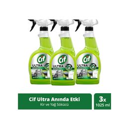 Cif 3x1025 ml Ultra Anında Etki Kir ve Yağ Çözücü