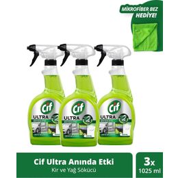 Cif 3x1025 ml Ultra Anında Etki Kir ve Yağ Çözücü