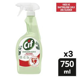 Cif 3x750 ml Krem Sprey %100 Krem Gücü