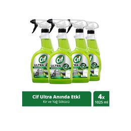 Cif 4x1025 ml Ultra Anında Etki Kir ve Yağ Çözücü