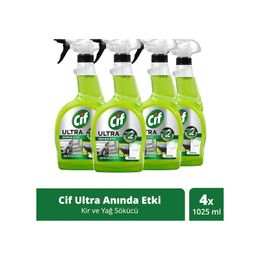 Cif 4x1025 ml Ultra Anında Etki Kir ve Yağ Çözücü