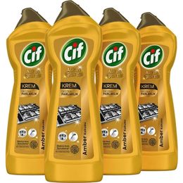 Cif Altın Işıltısı Amber Kokulu 4 x 750 ml Krem Yüzey Temizleyici