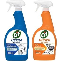 Cif Sprey Mutfak 1000 ml + Cif Banyo 1000 ml Temizleyici