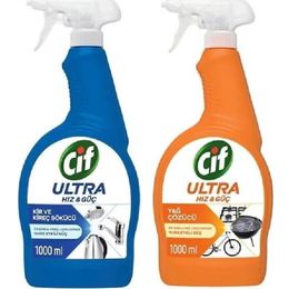 Cif Sprey Mutfak 1000 ml + Cif Banyo 1000 ml Temizleyici