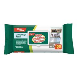 Clean & Fun 100'lü Çamaşır Suyu Katkılı Yüzey Temizleme Havlusu