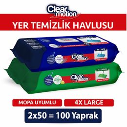 Clear Motion 2x50 100 Yaprak Yer Temizlik Havlusu