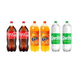 Coca Cola 3x2,5 lt + Fanta + Sprite