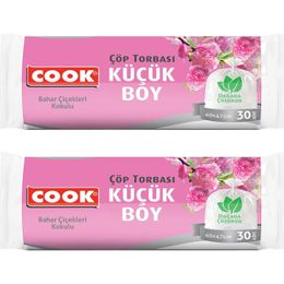Cook Küçük Boy 30'lu 2'li Bahar Çiçekleri Kokulu Çöp Torbası