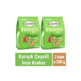 Crackfers 2x200 gr Pretzel Karışık Çeşnili Kraker