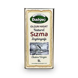 Dalgıç 5 lt Teneke Olgun Hasat Naturel Sızma Zeytinyağı