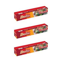 Dalia 3 Adet 45 cm 100 mt 8 Mikron Şeffaf Mutfak Rulo Streç Film