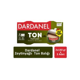 Dardanel 3'lü 2x140 gr Zeytinyağlı Ton Balığı