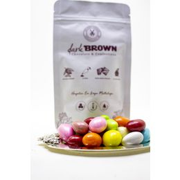 Dark Brown 1 kg Bademli Çikolata Dolgulu Renkli Draje Çikolatası
