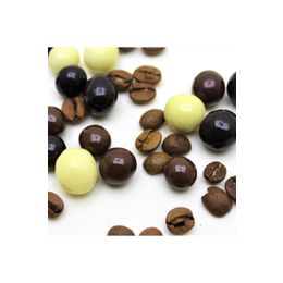 Dark Brown 1 kg Kahve Çekirdekli Çikolata Dolgulu Draje Bitter Sütlü Ve Beyaz Çikolatalı