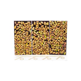 Dark Brown 300 gr Antep Fıstıklı Bitter Tablet Çikolata El Yapımı Gerçek Bar Çikolata