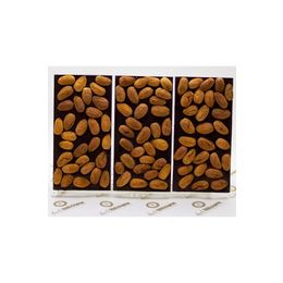 Dark Brown 300 gr Bademli Bitter Tablet Çikolata El Yapımı Gerçek Bar Çikolata