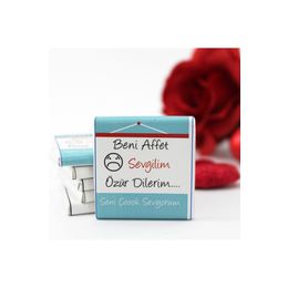 Dark Brown 48 Adet Beni Affet Sevgilim Yazılı Madlen Çikolata