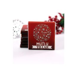 Dark Brown 48 Adet Mutlu Yıllar Madlen Yeni Yıl Tebrik Çikolatası