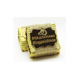 Dark Brown 48 Adet Sargılı Dolgulu Nikahımıza Hoşgeldiniz Çikolatası