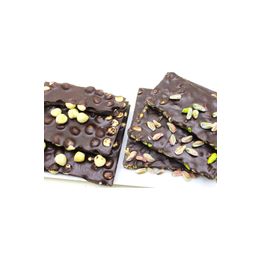 Dark Brown 500 gr Fındıklı ve Antep Fıstıklı Bitter Beyoğlu Çikolatası