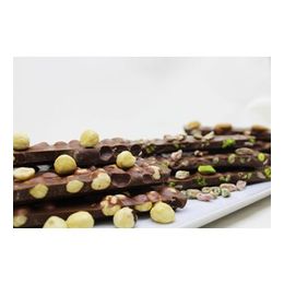 Dark Brown 500 gr Fındıklı ve Antep Fıstıklı Sütlü Beyoğlu Çikolatası