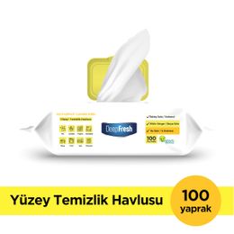 Deep Fresh 100 Yaprak Limon İz Bırakmaz Yüzey Temizlik Havlusu
