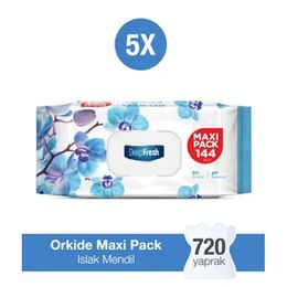 Deep Fresh Orkide 5x144 Yaprak Maxi Pack Islak Mendil