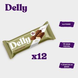 Delly 40 gr Muz Aromalı Çikolata Kaplı Yüksek Protein Bar