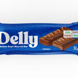 Delly Çikolata Kaplı Çilekli 35 gr Meyveli Bar
