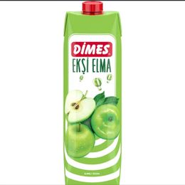 Dimes 1 lt Ekşi Elma Cam Şişe Meyve Suyu