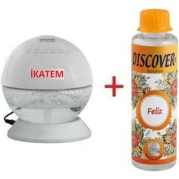 Discover Sihirli Küre Geniş Alan Kokulandırma Makinesi Işıklı Beyaz + 1 Adet Feliz Solüsyonu