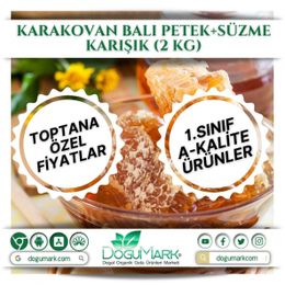 DoğuMark 2 kg Petek Süzme Karışık Karakovan Balı