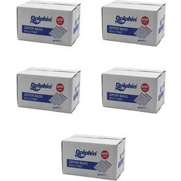 Dolphin 5x1000'li 8x10 cm Kilitli Şeffaf Buzdolabı Kilitli Saklama Poşeti Torba