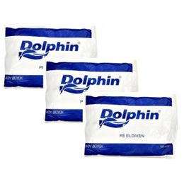 Dolphin Büyük Boy 100 Adetlik 3 Paket PE İş Temizlik Tek Kullanımlık Şeffaf Poşet Market Eldiven