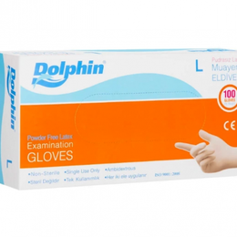 Dolphin L 2000 Adet  Pudrasız Lateks Muayene Eldiveni
