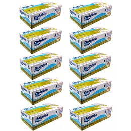 Dolphin Tek Kullanımlık Lateks 100 Adetlik 10 Paket Beyaz Pudralı Small Muayne Eldiveni