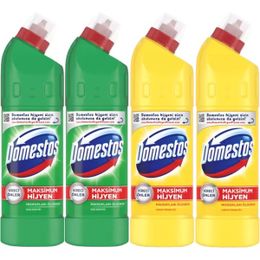 Domestos 2x750 ml Dağ Esintisi + Limon Ferahlığı 2x750 ml Çamaşır Suyu