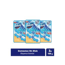 Domestos 3x100 gr Okyanus Ferahlığı 5'li Güç Tuvalet Bloğu
