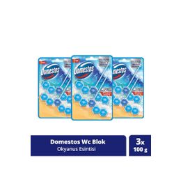 Domestos 3x100 gr Okyanus Ferahlığı 5'li Güç Tuvalet Bloğu