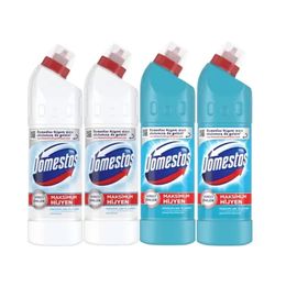 Domestos 4x750 ml Kar Beyazı + Okaliptüs Ferahlığı Çamaşır Suyu