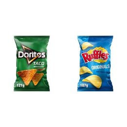 Doritos 218 gr Taco Mısır Cipsi + 193 gr Ruffles Originals Sade Patates Cipsi