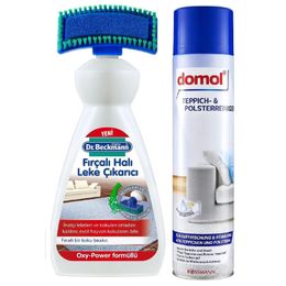Dr. Beckmann 650 ml Fırçalı Halı Leke Çıkarıcı + Domol 600 ml Halı Köpüğü