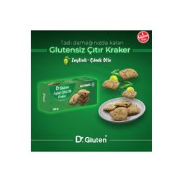 Dr.Gluten 120 gr Glutensiz Kraker Zeytinli Çörekotlu Kraker