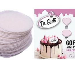Dr. Gusto 25'li Yuvarlak Gofret Yazı Plakası