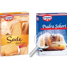 Dr. Oetker 250 gr Pudra Şekeri + 350 gr Sade Kek Karışımı
