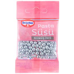 Dr. Oetker Dekor Gümüş İnci 10 gr Pasta Süsü