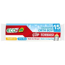 Ecomix Siyah 55x60 cm Orta Boy Çöp Poşeti