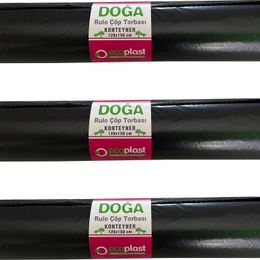 Ecoplast 240 L 700 gr 3x10'lu 120x150 cm Siyah Hantal Konteyner Çöp Torbası